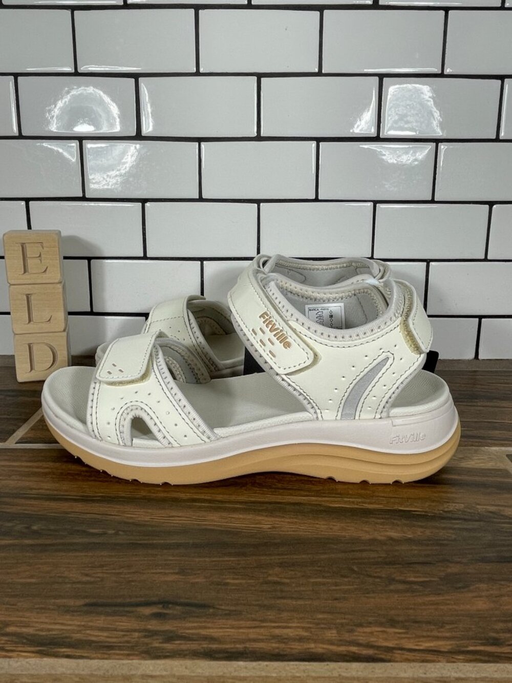 FitVille FlexiWalk V1 Shoes Womens 6.5 Wide Strappy Orthopedic Sandals NEW